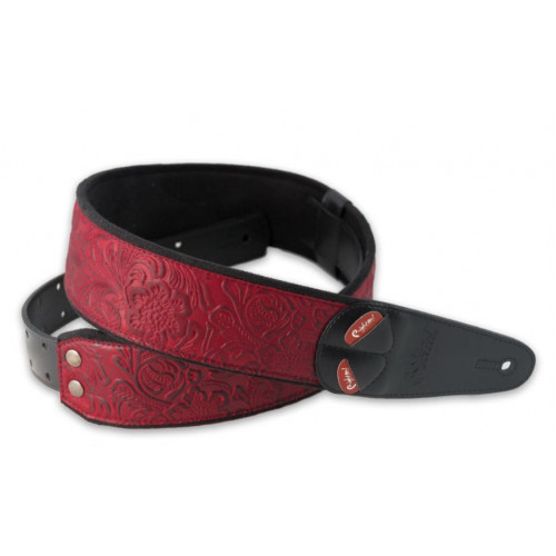 8401070130208 Steady Mojo Sandokan Red Ремень для гитары, RightOn Straps