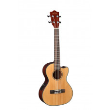 US-TEQS Solid Spruce Укулеле тенор с вырезом и звукоснимателем Hohner
