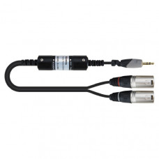 BXJ102-1 Кабель акустический, 3.5мм-2хXLRm, 1.5м, Soundking