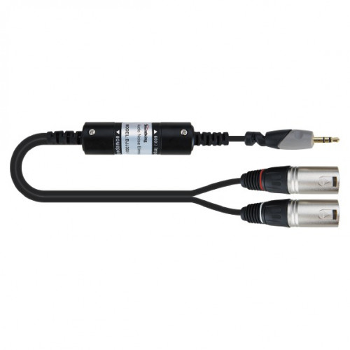 BXJ102-1 Кабель акустический, 3.5мм-2хXLRm, 1.5м, Soundking