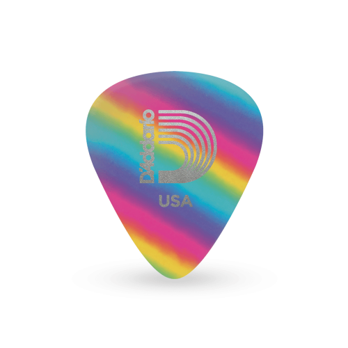 1CRB2-10 Rainbow Медиаторы, целлулоид, расцветка радуга, 10шт, тонкие, Planet Waves