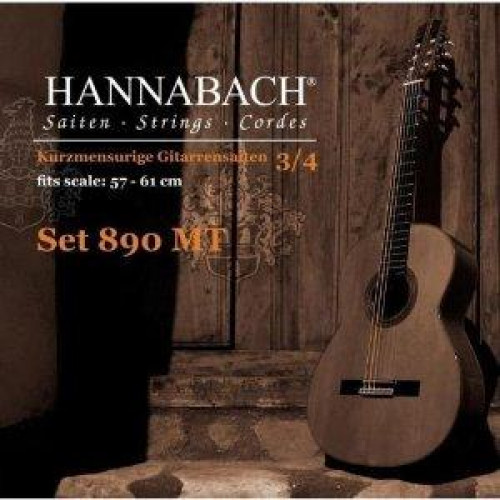 890MT34 KINDER GUITAR SIZE Комплект струн для классической гитары 3/4 нейлон/посеребренные Hannabach 890MT34 KINDER GUITAR SIZE Комплект струн для классической гитары 3/4 нейлон/посеребренные Hannabach