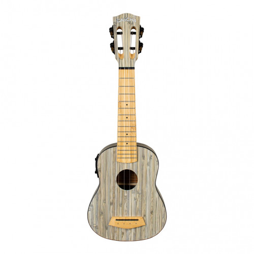 HH-2315E Bamboo Series Укулеле сопрано со звукоснимателем, с чехлом, графит, Cascha
