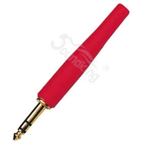 CC416 Разъем на кабель 1/4” Male (6,35мм), стерео, красный, Soundking