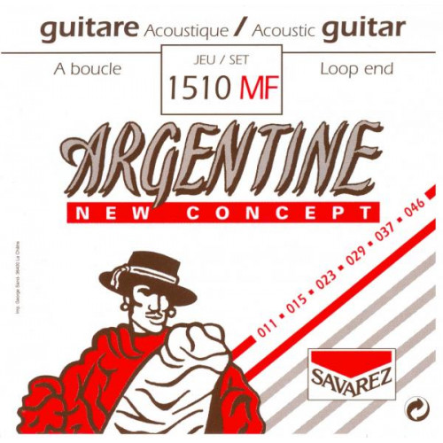 1510MF Argentine Комплект струн для акустической джаз гитары, Light, петля, 11-46, Savarez