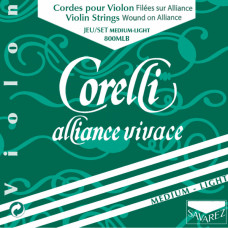 800MLB Corelli Alliance Vivace Комплект струн для скрипки, средне легкое натяжение, шарик, Savarez 800MLB Corelli Alliance Vivace Комплект струн для скрипки, средне легкое натяжение, шарик, Savarez