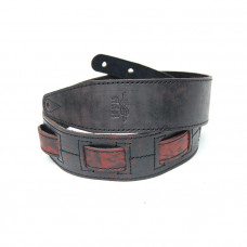 FL60028L21L Leather 21 Ремень для гитары, кожаный, тлеющий костер, Fidel FL60028L21L Leather 21 Ремень для гитары, кожаный, тлеющий костер, Fidel