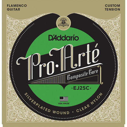 EJ25C Pro-Arte Composite Комплект струн для гитары фламенко, прозрачный нейлон, D'Addario