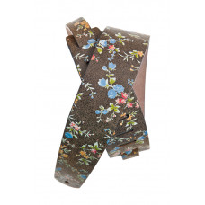 25DFL-02 Distressed Кожаный ремень для гитары, рисунок «Brown Flowers», Planet Waves