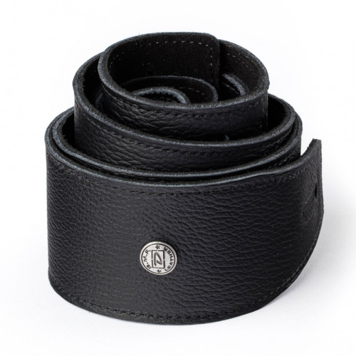 BMF08BK Ремень для гитары, черный, кожаный, ширина 2.5", Dunlop