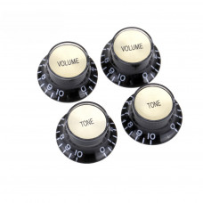 MX1566BK-2-MX1568BK-2 Комплект ручек потенциометров (2+2), Les Paul, черные, Musiclily MX1566BK-2-MX1568BK-2 Комплект ручек потенциометров (2+2), Les Paul, черные, Musiclily