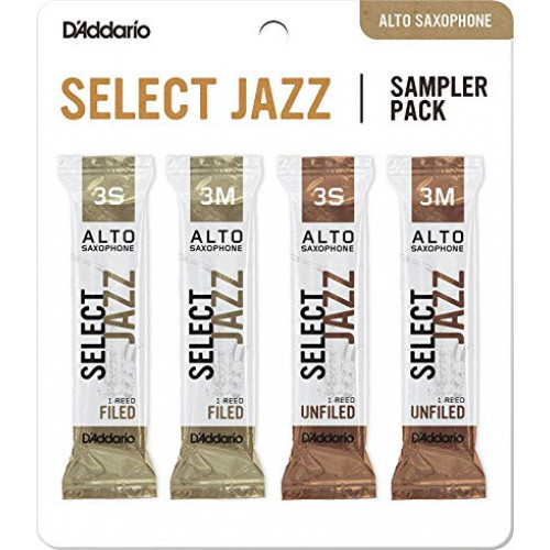 DSJ-J3S Select Jazz Набор тростей для саксофона альт, размер 3S-3M, 4шт, Rico