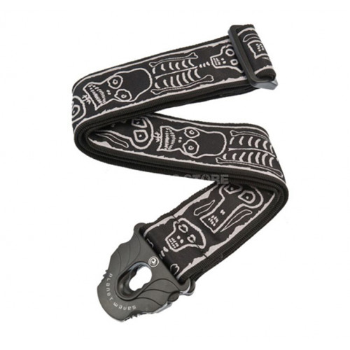 50PLJS01 Joe Satriani Planet Lock Ремень для гитары, рисунок Skull N Bones, Planet Waves