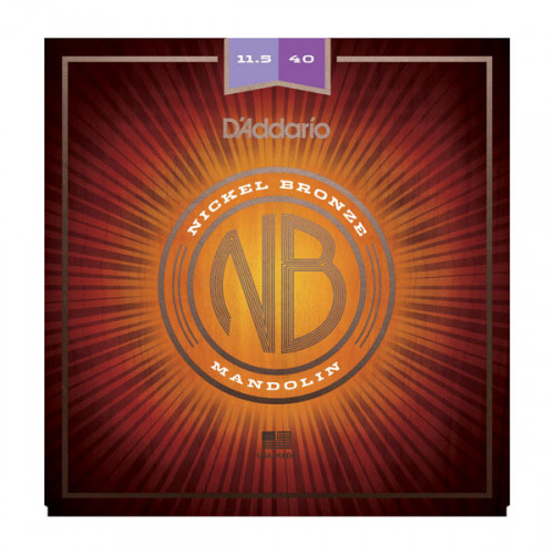 NBM11540 Nickel Bronze Комплект струн для мандолины, фосф/бронза, Custom Medium, 11.5-40, D'Addario NBM11540 Nickel Bronze Комплект струн для мандолины, фосф/бронза, Custom Medium, 11.5-40, D'Addario