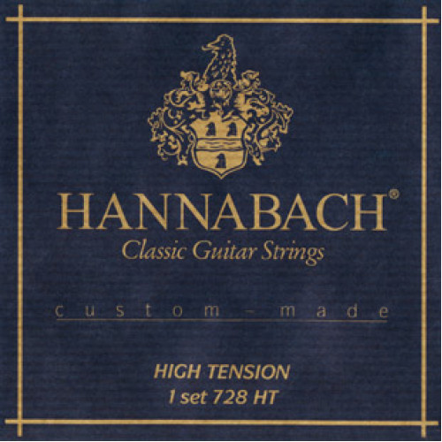 728HT Custom Made Blue Комплект струн для классической гитары, сильное натяжение, Hannabach 728HT Custom Made Blue Комплект струн для классической гитары, сильное натяжение, Hannabach