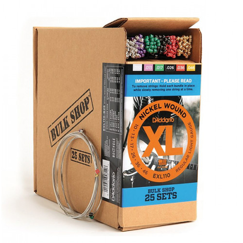 EXL110-B25 XL Nickel Струны для электрогитары, 25 комплектов, Regular Light, 10-46, D'Addario