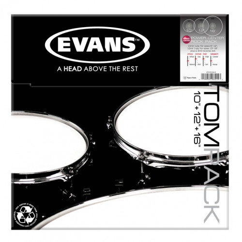 ETP-PC1CLR-R Power Center Clear Rock Набор пластика для том барабана 10''/12''/16'', Evans