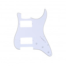 MX1379WH Защитная накладка электрогитары Fender Stratocaster HH, 3 слоя, белая, Musiclily MX1379WH Защитная накладка электрогитары Fender Stratocaster HH, 3 слоя, белая, Musiclily