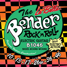 B1046 The Bender Regular Комплект струн для электрогитары, никелированные, 10-46, La Bella B1046 The Bender Regular Комплект струн для электрогитары, никелированные, 10-46, La Bella