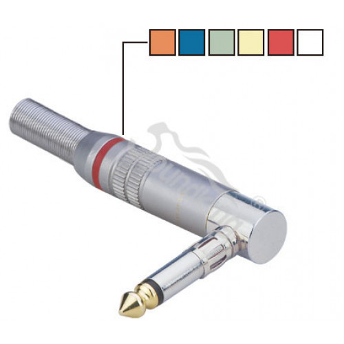 CC632 Разъем на кабель 1/4” Male (6,35мм), моно, угловой, Soundking
