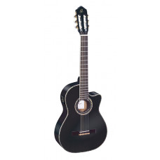 RCE141BK Family Series Pro Классическая гитара со звукоснимателем, размер 4/4, черная, Ortega