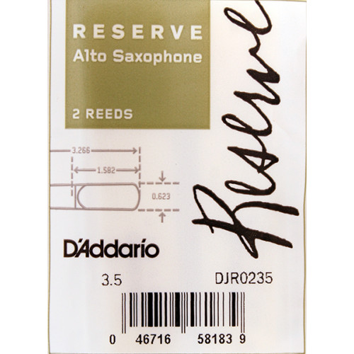 DJR0235 Reserve Трости для саксофона альт, размер 3.5, 2шт, Rico