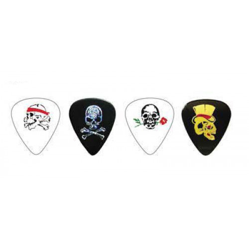 RPSKM Skulls Упаковка медиаторов, 12шт, средние, рисунок «Черепа», D'Andrea