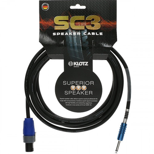 SC3-SP02SW SC3 Кабель акустический SpeakON-6.35мм, 2м, Klotz