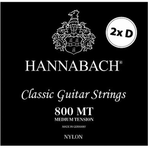 800MT2D Black SILVER PLATED Комплект струн (две струны РЕ) для классической гитары. Hannabach 800MT2D Black SILVER PLATED Комплект струн (две струны РЕ) для классической гитары. Hannabach