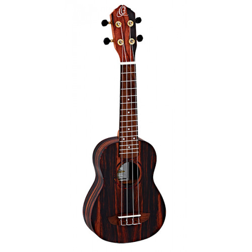 RUEB-SO Ebony Series Укулеле сопрано, с чехлом, Ortega