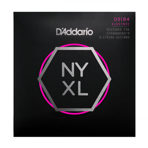 NYXL0984SB NYXL Комплект струн для 8-струнной электрогитары .strandberg*, 9-84, Cm Light, D'Addario