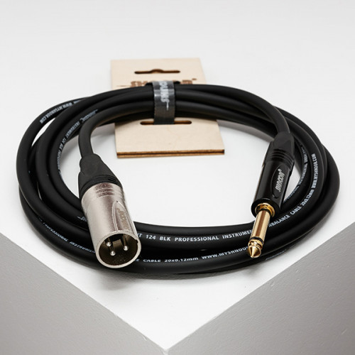 IC124-XMJM-0,15m Кабель инструментальный, XLRM-6.35мм моно, 0.15м, SHNOOR