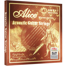 AWR47-SL Комплект струн для акустической гитары, фосфорная бронза, 11-52, Alice AWR47-SL Комплект струн для акустической гитары, фосфорная бронза, 11-52, Alice
