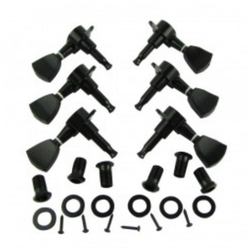 M170-3M758-3 Колки для гитары, 3+3, черные, Musiclily