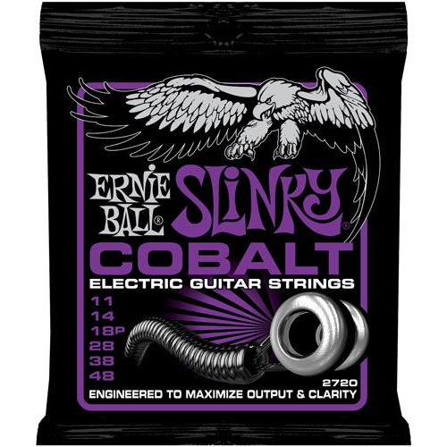 P02720 Cobalt Power Slinky Комплект струн для электрогитары, кобальт 11-48, Ernie Ball P02720 Cobalt Power Slinky Комплект струн для электрогитары, кобальт 11-48, Ernie Ball