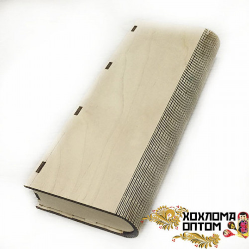 LHP4004 Шкатулка - книжка без росписи малая, Хохлома