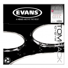 ETP-PC1CLR-F Power Center Clear Fusion Набор пластика для том барабана 10''/12''/14'', Evans ETP-PC1CLR-F Power Center Clear Fusion Набор пластика для том барабана 10''/12''/14'', Evans