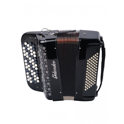 GH5072H-BLACK Кнопочный аккордеон 62/72, черный, Gelander