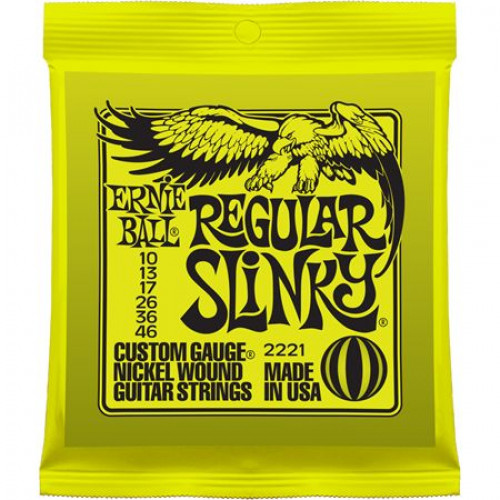 P02221 Regular Slinky Комплект струн для электрогитары, никель, 10-46, Ernie Ball P02221 Regular Slinky Комплект струн для электрогитары, никель, 10-46, Ernie Ball