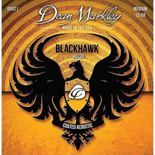 DM8021 Blackhawk 80/20 Комплект струн для акустической гитары, с покрытием, 13-56, Dean Markley DM8021 Blackhawk 80/20 Комплект струн для акустической гитары, с покрытием, 13-56, Dean Markley
