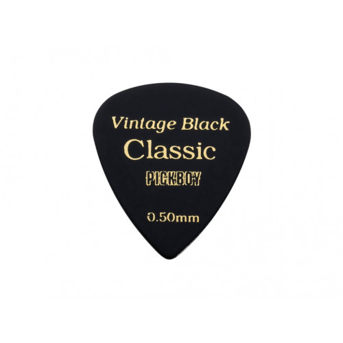 GP-07/05 Celluloid Vintage Classic Black Медиаторы 50шт, толщина 0.50мм, Pickboy