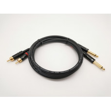 E57-2RCA-2J-0300-0 Кабель аудио 2хRCA-2хJack, 3м, ZZcable