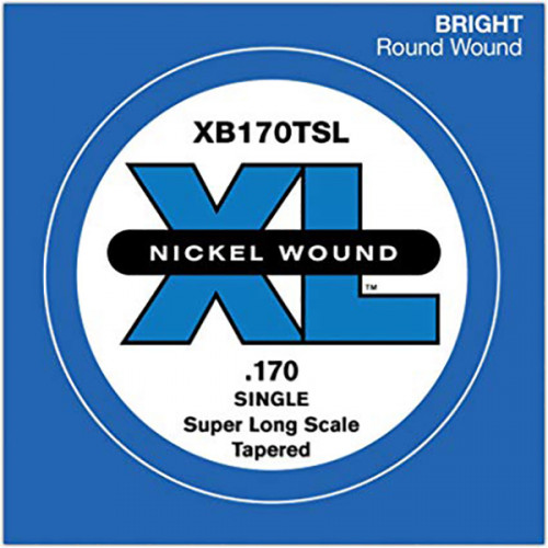 XB170TSL Nickel Wound Tapered Отдельная струна для бас-гитары, .170, Super Long Scale, D'Addario XB170TSL Nickel Wound Tapered Отдельная струна для бас-гитары, .170, Super Long Scale, D'Addario