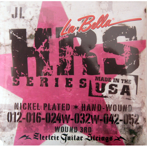 HRS-JL Hard Rockin Steel Комплект струн для электрогитары, никелирован, Jazz Light, 12-52, La Bella HRS-JL Hard Rockin Steel Комплект струн для электрогитары, никелирован, Jazz Light, 12-52, La Bella