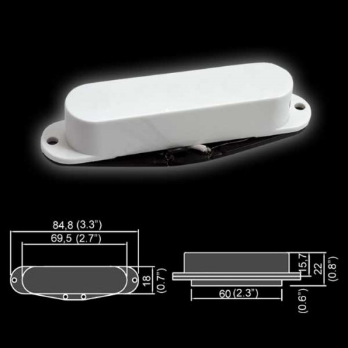 BS-02Middle-WH Звукосниматель магнитный, сингл, средний, белый, Belcat