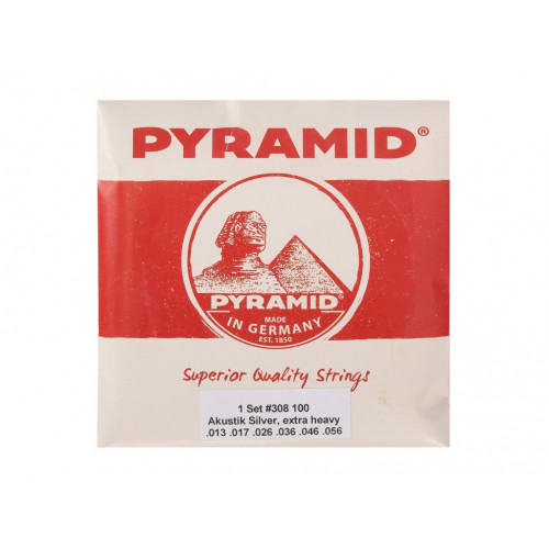 308100 Silver Wound Комплект струн для акустической гитары, 13-56, Pyramid