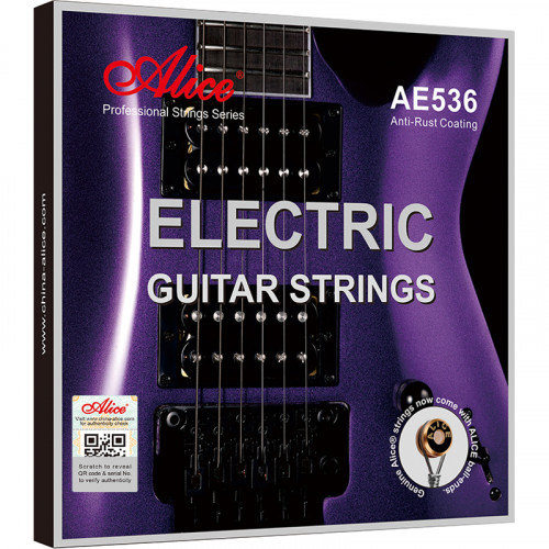 AE536-SL Комплект струн для электрогитары, сплав железа, Super Light, 9-42, Alice