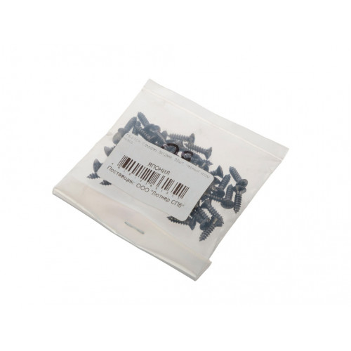 TS-01CK Саморез 3х12мм, 50шт, черный хром, Hosco