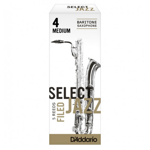 RSF05BSX4M Select Jazz Filed Трости для саксофона баритон, размер 4, средние (Medium), 5шт, Rico RSF05BSX4M Select Jazz Filed Трости для саксофона баритон, размер 4, средние (Medium), 5шт, Rico