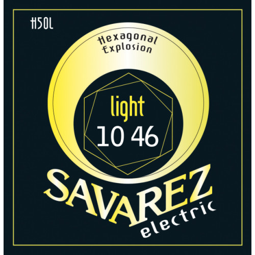 H50L Hexagonal Explosion Комплект струн для электрогитары, никелированные, 10-46, Savarez